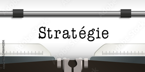 Stratégie - présentation - solution - entreprise - réussite - succès - machine à écrire