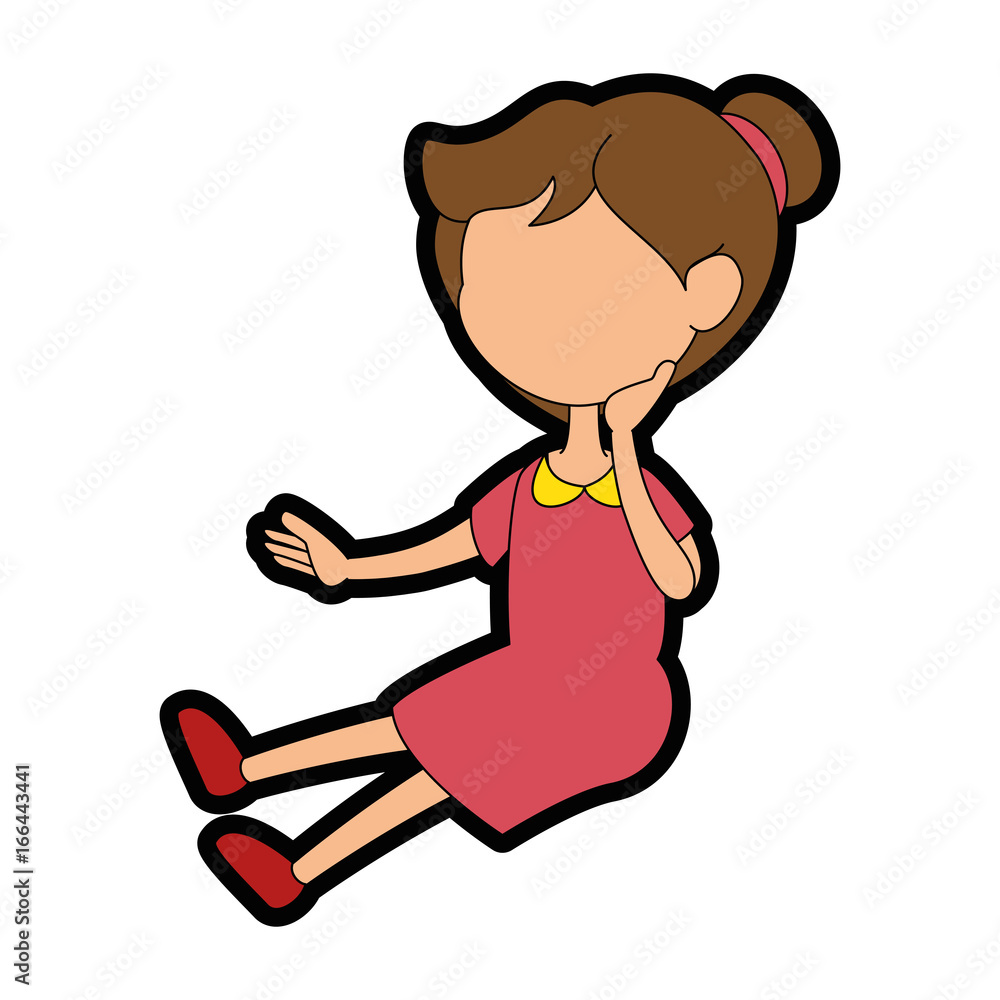 cartoon girl icon cartoon girl icon