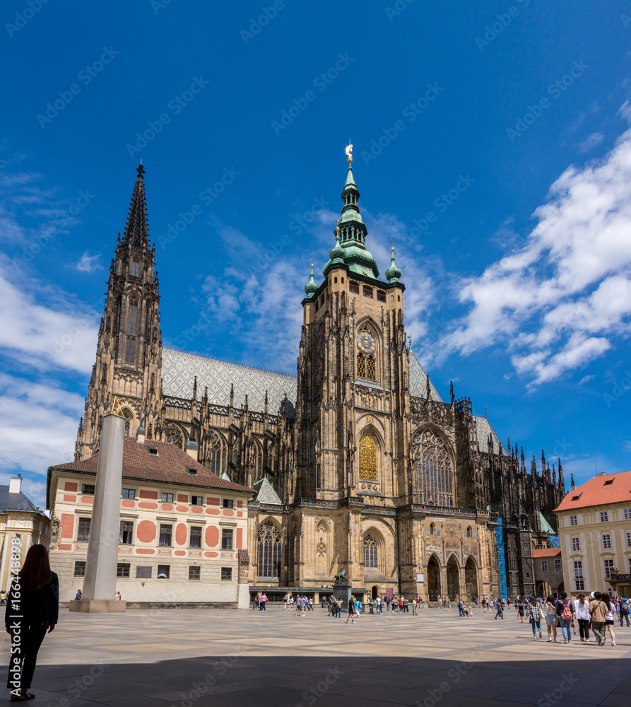 Prague landmark - St. Vitus Cathedral in Hradcany, Prague, Bohemia, Czech Republic
