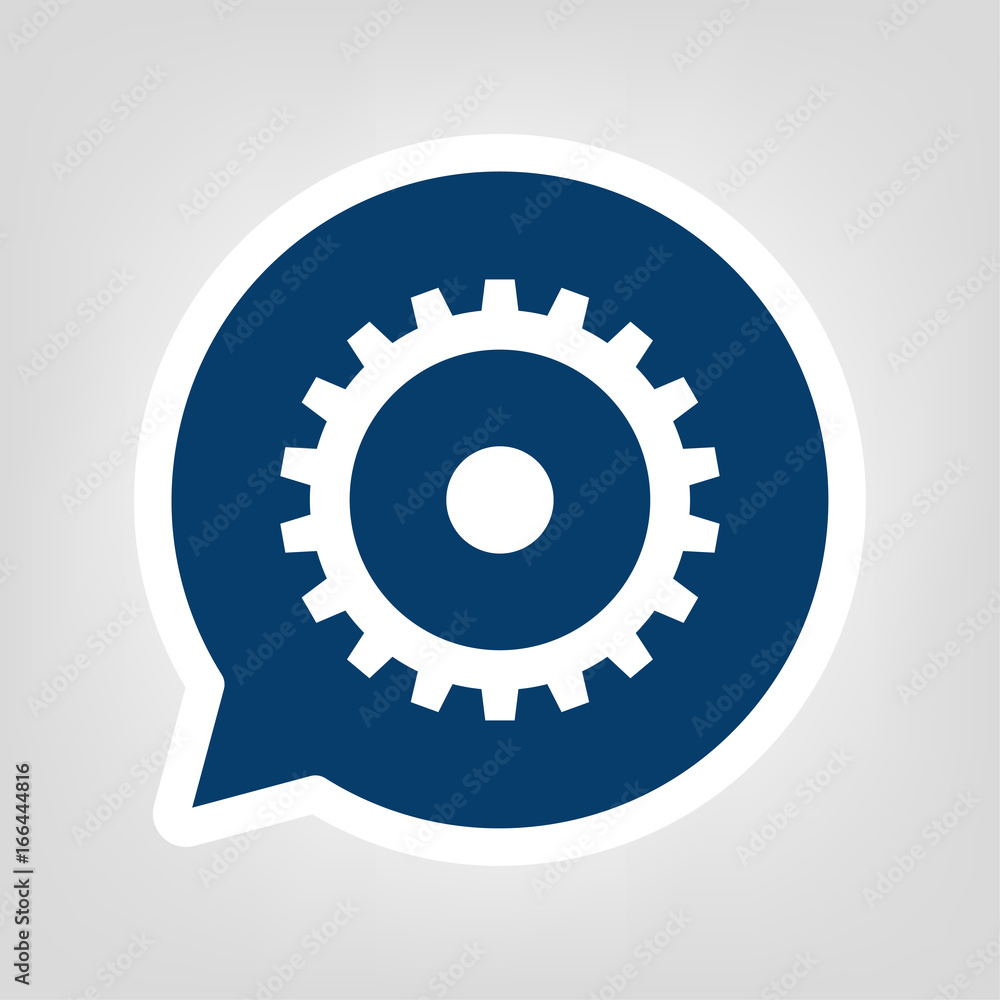 Sprechblase Zahnrad Optionen