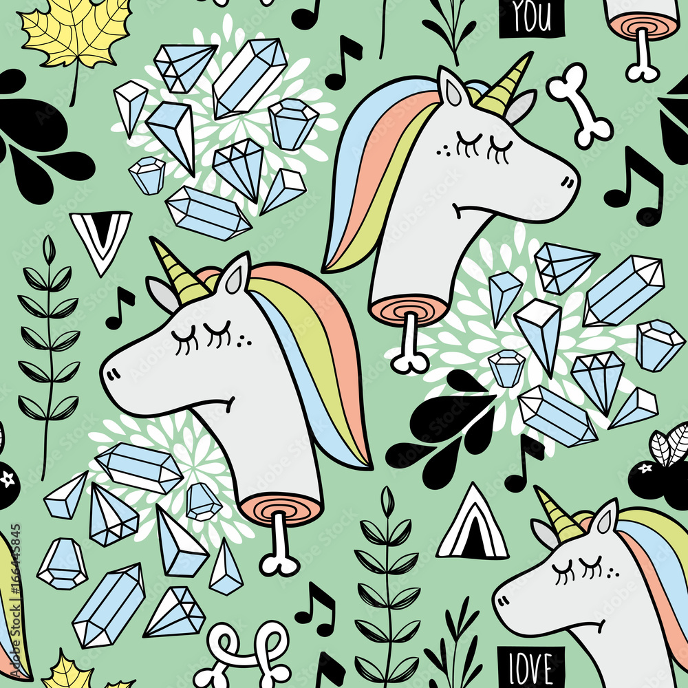 Obraz premium Endless background with dead unicorn.