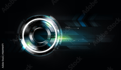 Abstract futuristic electronic circuit technology background, transparent vector illustration