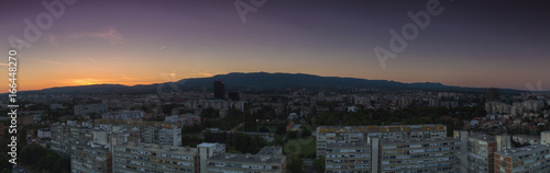 Zagreb skyline at sunrise