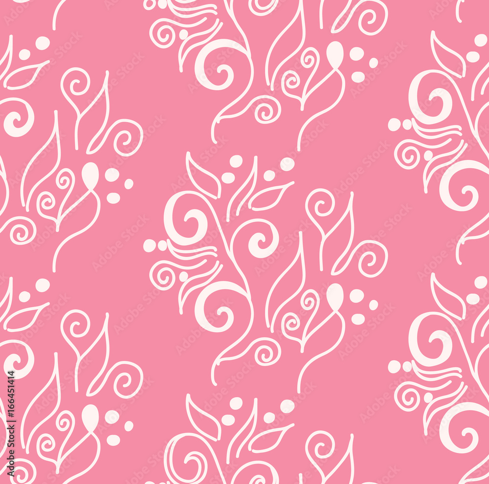 Vector, seamless, abstract background pink, pattern