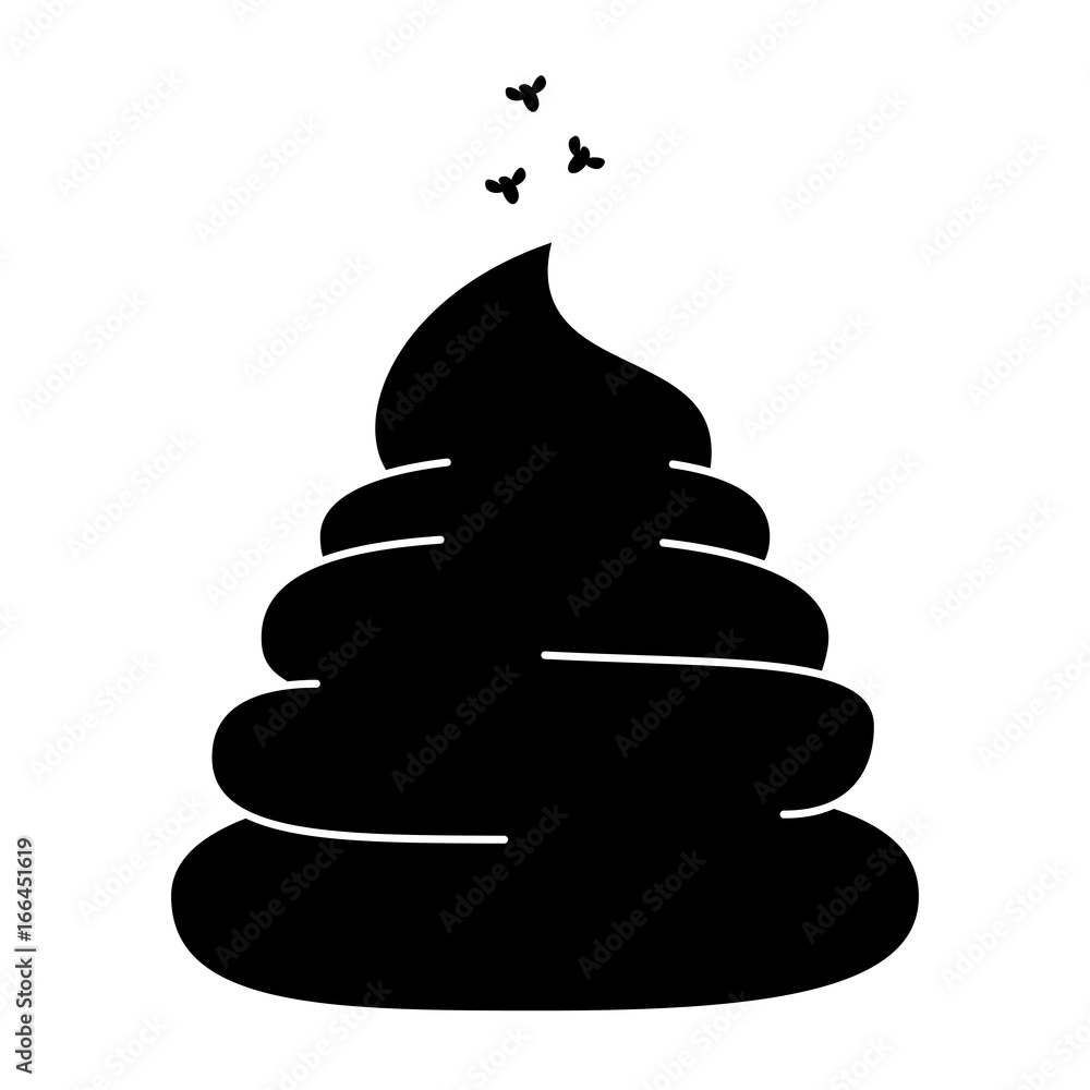 Dog poop isolated icon