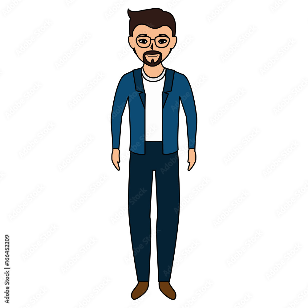 elegant businessman avatar character