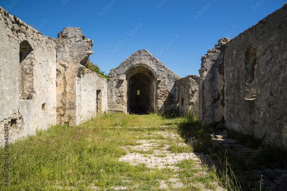 The ruined Church of St John, Lopud, Dalmatian coast, Southern Croatia.  One of the Elaphiti islands.