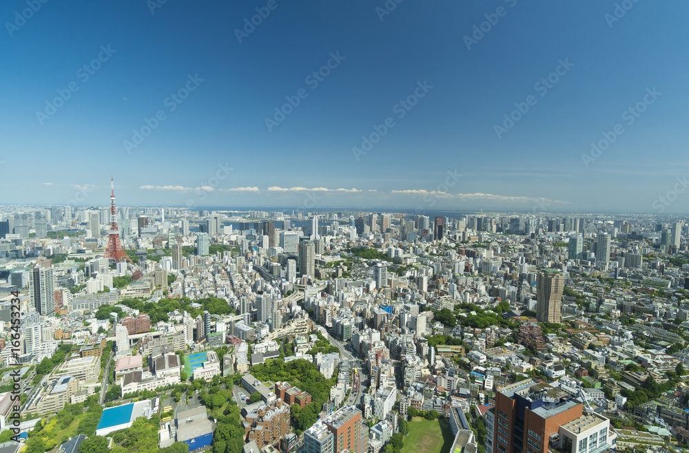 東京風景　品川　田町方面
