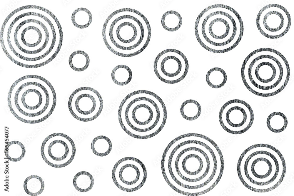 Silver painted circles pattern. Silver painted circles pattern.