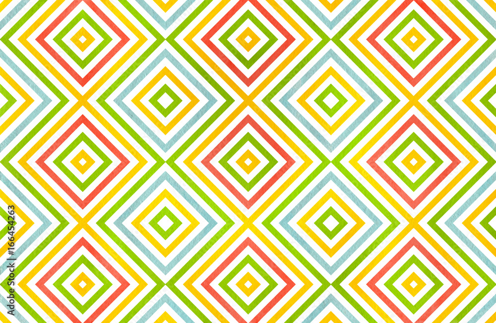 Watercolor geometrical pattern. Watercolor geometrical pattern.