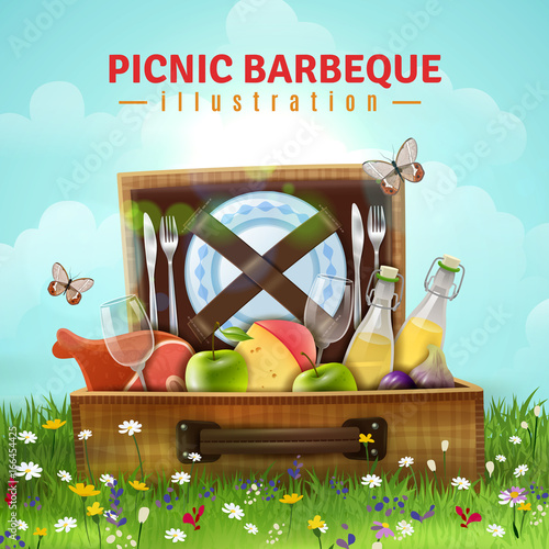 Picnic Barbecue Illustration