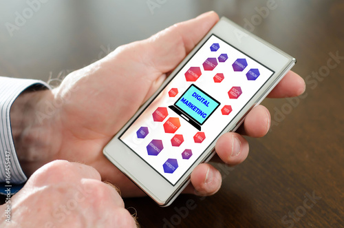 Wallpaper Mural Digital marketing concept on a smartphone Torontodigital.ca