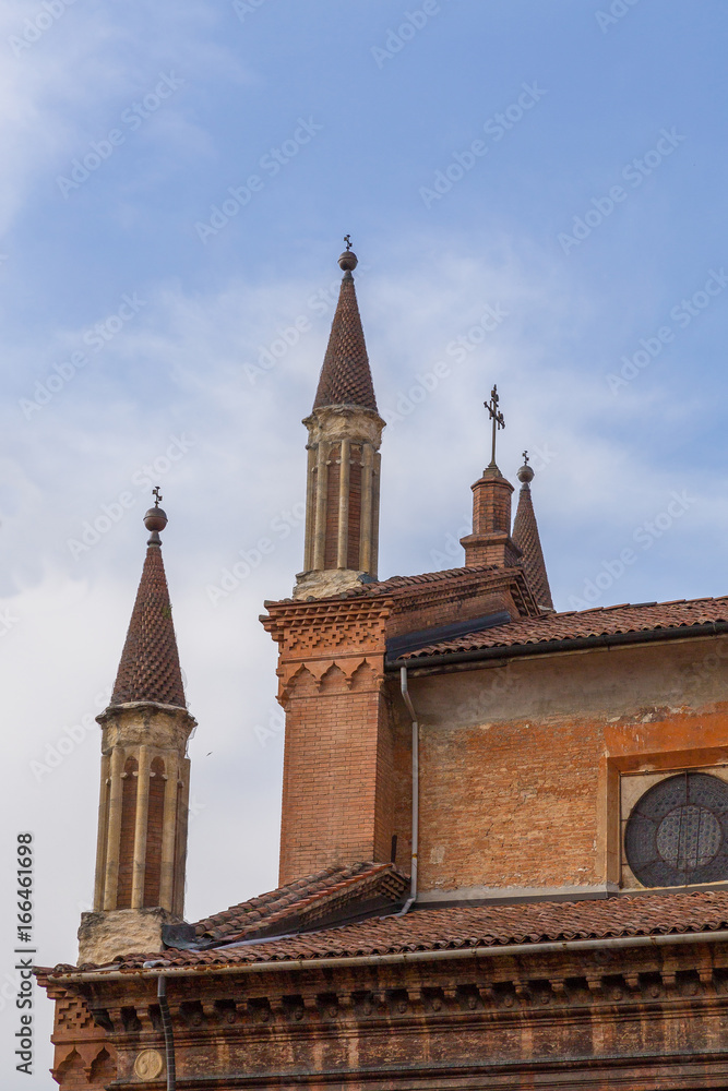 Historische Fassade von Bologna Emilia Romagna Italien