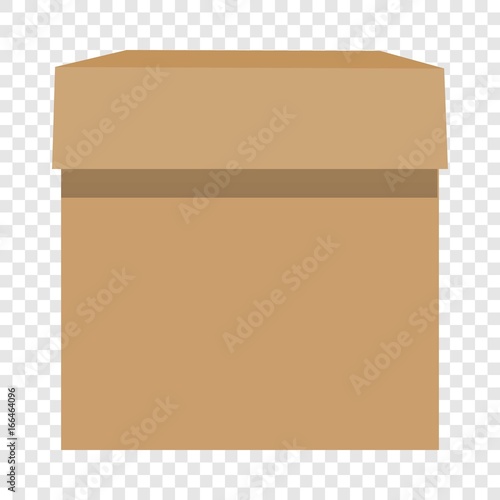 Cardboard box mockup, realistic style