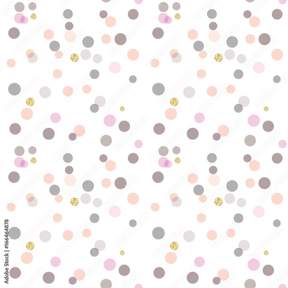 Modern Abstract Vector Confetti Background. Seamless pattern in soft pastel colors and golden glitters. Festive party repeat. Modern Abstract Vector Confetti Background. Seamless pattern in soft pastel colors and golden glitters. Festive party repeat.