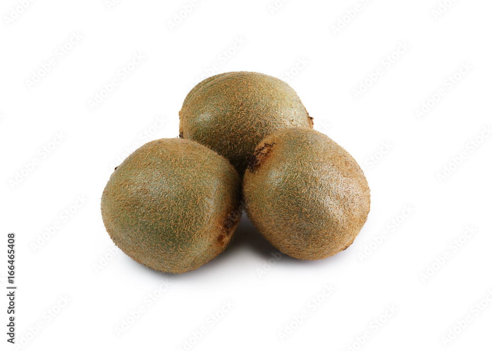 Ripe kiwi isolated on white background. Close-up. Ripe kiwi isolated on white background. Close-up.