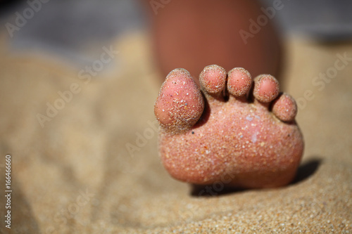 Pied dans le sable photo