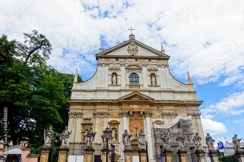 antique Church building in Krakow, Poland