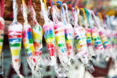 Colorful lollipop sweets, tasty candy