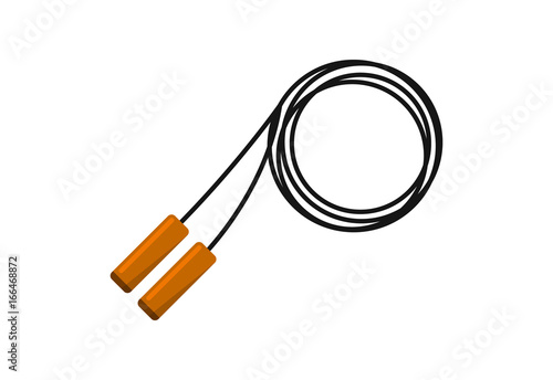 Jump rope isolated vector icon. Athletic equipment, healthy lifestyle, fitness activity vector illustration.
