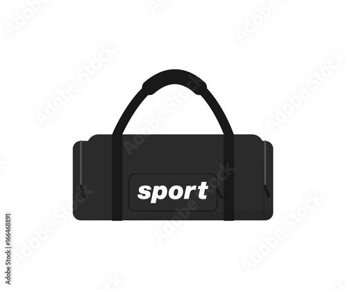 Sport bag isolated vector icon. Athletic equipment, healthy lifestyle, fitness activity vector illustration.
