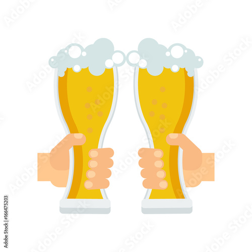 hand with light beer