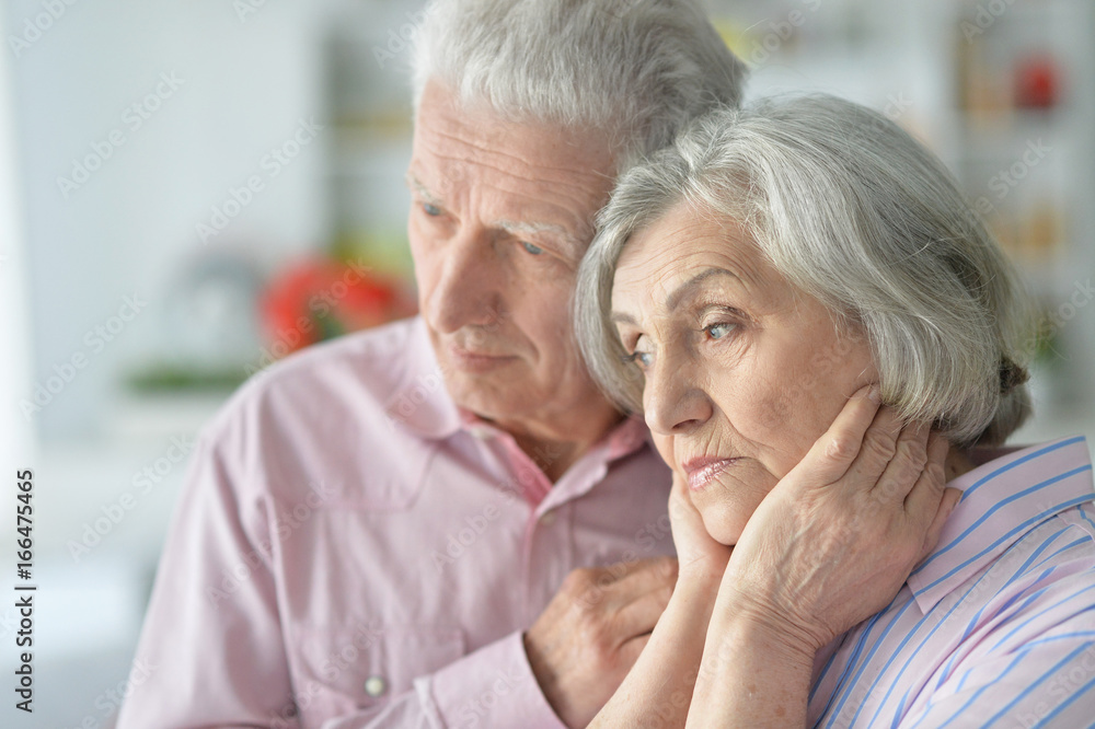 sad senior couple sad senior couple