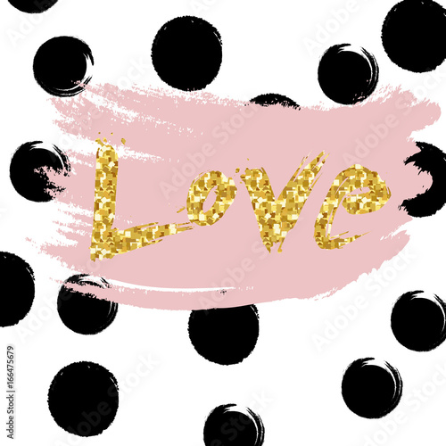Love Valentine day, wedding design card, wallpaper, wrapping, textile Vector Illustration