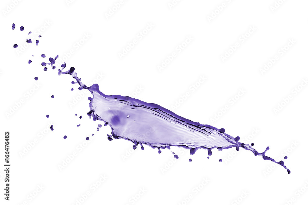 beautiful liquid splash purple color isolated on white backgroun beautiful liquid splash purple color isolated on white backgroun
