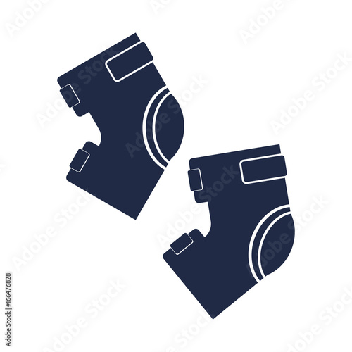 Sporty protection for knees isolated vector icon. Outdoor activity, nature traveling equipment element.