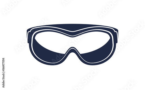 Climbing safety glasses isolated vector icon. Outdoor activity, nature traveling equipment element.