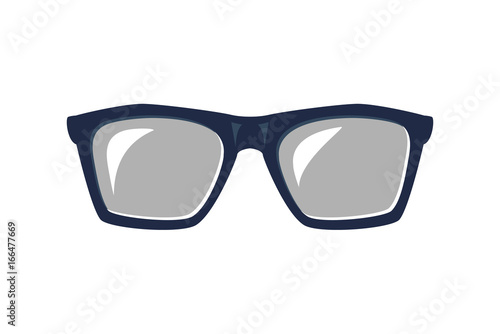 Hipster glasses isolated vector icon. Modern accessory illustration element.
