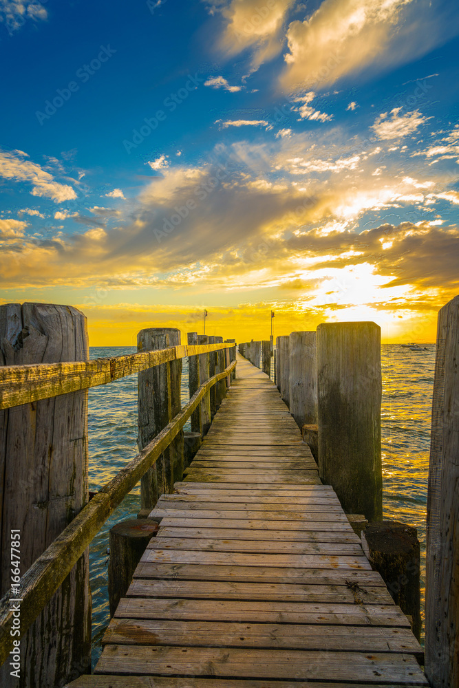 Obraz premium Sonnenuntergang auf Föhr