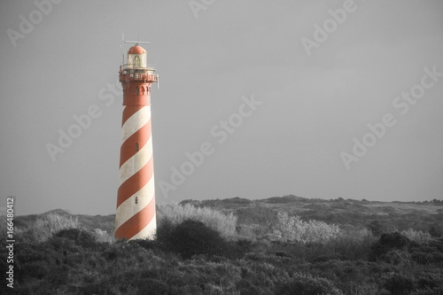 Foto Leuchtturm / schwarz-weiss-coloriert