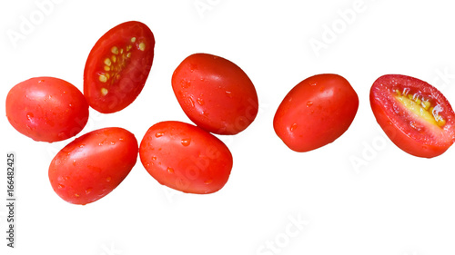 Fresh red cherry tomato on ...
