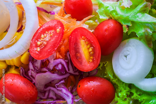 Fresh vegetable salad for d...