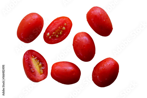 Fresh red cherry tomato on ...