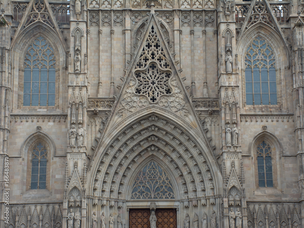 facade of the Barcelona Cathedral