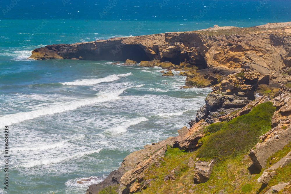Fototapeta premium Cliffs on the beach, Vila Nova de Milfontes