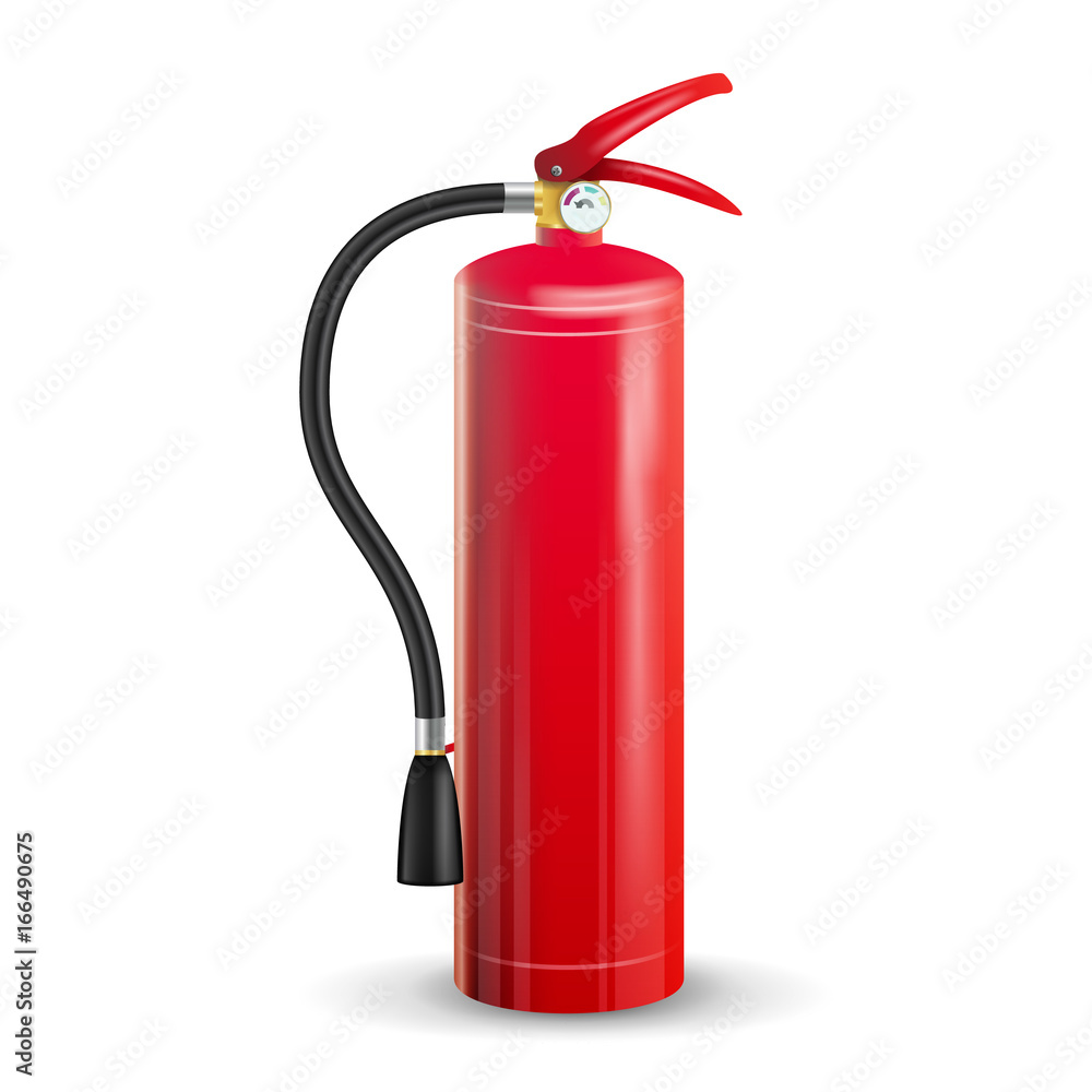 Red Fire Extinguisher Vector. Isolated Illustration Red Fire Extinguisher Vector. Isolated Illustration