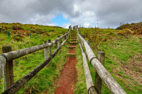 Furnas de Enxofre track  Terceira  Azores  Portugal