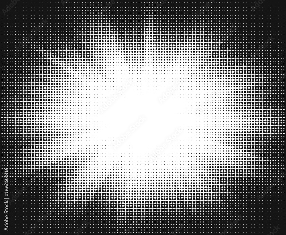 Vector halftone sun-ray background. Retro style abstract sunburst design.