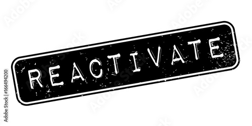 Reactivate rubber stamp. Grunge design with dust scratches. Effects can be easily removed for a clean, crisp look. Color is easily changed.
