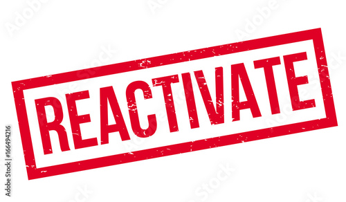 Reactivate rubber stamp. Grunge design with dust scratches. Effects can be easily removed for a clean, crisp look. Color is easily changed.