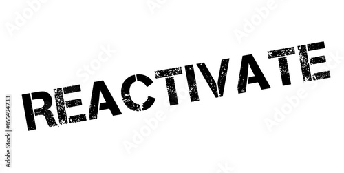 Reactivate rubber stamp. Grunge design with dust scratches. Effects can be easily removed for a clean, crisp look. Color is easily changed.