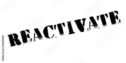 Reactivate rubber stamp. Grunge design with dust scratches. Effects can be easily removed for a clean, crisp look. Color is easily changed.