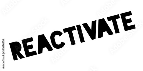 Reactivate rubber stamp. Grunge design with dust scratches. Effects can be easily removed for a clean, crisp look. Color is easily changed.