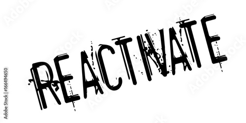 Reactivate rubber stamp. Grunge design with dust scratches. Effects can be easily removed for a clean, crisp look. Color is easily changed.