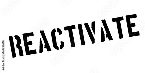 Reactivate rubber stamp. Grunge design with dust scratches. Effects can be easily removed for a clean, crisp look. Color is easily changed.