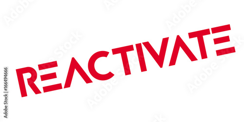 Reactivate rubber stamp. Grunge design with dust scratches. Effects can be easily removed for a clean, crisp look. Color is easily changed.